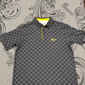 RSVLTS Black and Gray Checkered Polo
